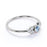 Artdeco Round Cut Aquamarine and Round Diamonds Ring in White Gold