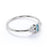 Artdeco Baguette Cut Aquamarine and Round Diamonds Ring in White Gold