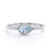 0.51 ct Pear Cut Aquamarine with Pave Set Diamonds Ring in White Gold