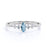 0.35 ct Marquise Cut Aquamarine and  White Diamond Promise Ring in White Gold