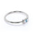 Baguette Cut Aquamarine and Diamond Trio Stacking Ring in White Gold