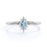 Vintage Halo Set Marquise Cut Aquamarine and Diamond Promise Ring