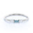5 Stone Baguette Cut Aquamarine and Diamond Stacking Ring in White Gold