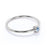 0.25 Carat  Solitaire Bezel Set Round Cut Aquamarine Dainty Ring in White Gold