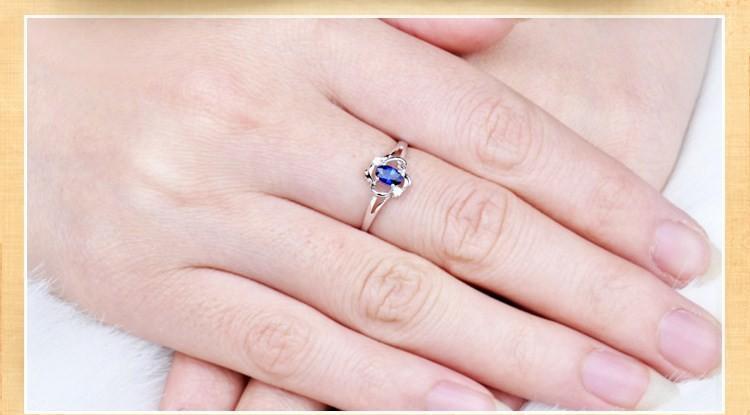 Affordable 1 Carat Oval Cut Blue Sapphire and Diamond Engagement Ring