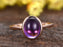 1.50 Carat Oval Cut Amethyst Engagement Ring Solitaire in Rose Gold