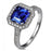 Antique 1 Carat Princess Cut Sapphire and Diamond Engagement Ring