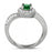 Antique Designer 1 Carat Emerald and Diamond Engagement Ring