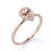 1.25 Carat Pear Shaped Peach Pink Morganite with Diamond Halo Solitaire Engagement Ring in 9K Rose Gold