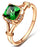Beautiful 1 Carat cushion cut Emerald and Diamond Engagement Ring