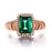 Designer 1.50 Carat Emerald and Diamond Engagement Ring