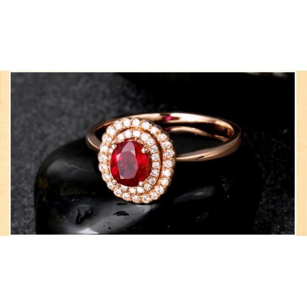 Double Halo 1.50 Carat Ruby and Diamond Engagement Ring