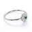 Stunning Flower Shape Emerald and Diamond Stacking Ring in Rose Gold