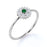 Stunning Flower Shape Emerald and Diamond Stacking Ring in Rose Gold