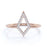 Geometric Minimalist Stacking Ring with Round Diamonds in Rose Gold