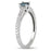 Sparkling 1 Carat Princess Cut Sapphire Solitaire Diamond  Engagement Ring