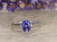 1 Carat Oval Tanzanite Classic Solitaire Engagement Rings in White Gold