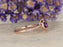 1.25 Carat Round Cut Amethyst and Diamond Halo Engagement Ring in Rose Gold