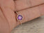 1.25 Carat Round Cut Amethyst and Diamond Halo Engagement Ring in Rose Gold