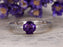 1.25 Carat Round Amethyst Engagement Ring Solitaire Filigree Classic Design in White Gold