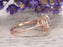 1.50 Carat Round White Topaz and Diamond Halo Half Infinity Engagement Ring in Rose Gold