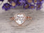 1.50 Carat Heart Shape White Topaz and Diamond Engagement Ring in Rose Gold