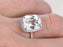2.50 Carat  Oval Cut White Topaz and Diamond Halo Engagement Ring in White Gold