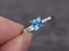 1.25 Carat Princess Cut London Blue Topaz Milgraine Engagement Ring in White Gold
