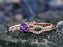 Bestselling 2 Carat Purple Amethyst and Diamond Art Deco Trio Wedding Ring Set with Engagement Ring and 2 wedding bands in Rose Gold