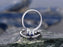 1.50 Carat Round Tanzanite Diamond Art Deco Wedding Ring Sets in White Gold