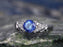 1.25 Carat Round Cut Tanzanite Floral Engagement Ring in White Gold