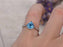 1.25 Carat Heart Shape Sky Topaz and Diamond Engagement Ring in White Gold