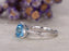 1.25 Carat Heart Shape Sky Topaz and Diamond Engagement Ring in White Gold