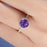 1.50 Carat Round Amethyst and Diamond Half Eternity Engagement Ring in White Gold Halo