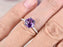 1.25 Carat Round Amethyst and Diamond Engagement Ring in White Gold