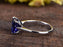 1.50 Carat Cushion Tanzanite Solitaire Engagement Ring in White Gold