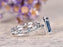 2 Carat Emerald Cut London Blue Topaz and Diamond Engagement Ring in White Gold