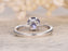 1.25 Carat Solitaire Round Cut Tanzanite and Diamond Engagement Rings in White Gold