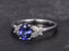 1.25 Carat Oval Cut Tanzanite Diamond Butterfly Engagement Ring in White Gold