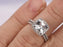 2 Carat Cushion White Topaz and Diamond Halo Claw Prong Wedding Ring Set in White Gold