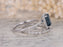 2 Carat Emerald Cut Blue Topaz and Diamond Halo Art Deco Wedding Ring Set in White Gold