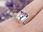 2 Carat Emerald Cut White Topaz and Diamond Antique Wedding Ring Set in Rose Gold
