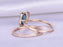 1.50 Carat Oval London Blue Topaz and Diamond Wedding Ring Set in Rose Gold