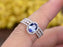 2.50 Carat Oval Cut Tanzanite Diamond Art Deco Trio Ring Set in White Gold