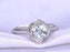 1.25 Carat Round White Topaz Engagement Ring Solitaire in Whit Gold