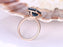 1.50 Carat Emerald Cut London Blue Topaz Halo Half Eternity Engagement Ring in Rose Gold
