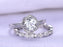 1.25 Carat White Topaz and Diamond Art Deco Half Eternity Wedding Ring Set in White Gold