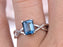 1.25 Carat Emerald Cut London Blue Topaz Solitaire Engagement Ring in White Gold