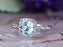 1.25 Carat Cushion Cut Sky Topaz Engagement and Diamond Art Deco in White Gold