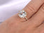 1.50 Carat Cushion Cut White Topaz and Diamond Halo Engagement Ring in Yellow Gold